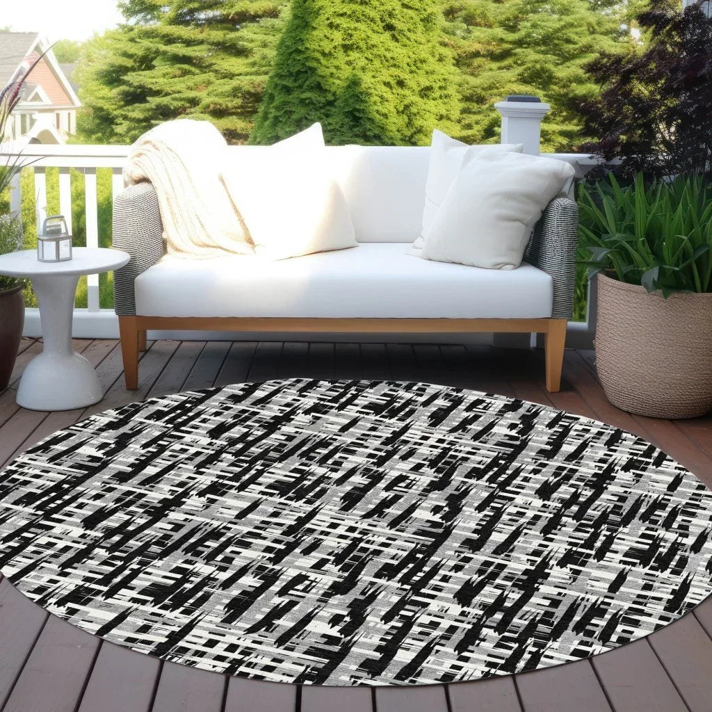 LOOMLAN Rugs Ayani Black Washable Indoor-Outdoor Rug