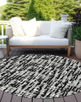 LOOMLAN Rugs Ayani Black Washable Indoor-Outdoor Rug