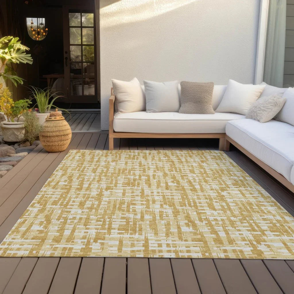 LOOMLAN Rugs Ayani Gold Washable Indoor-Outdoor Rug