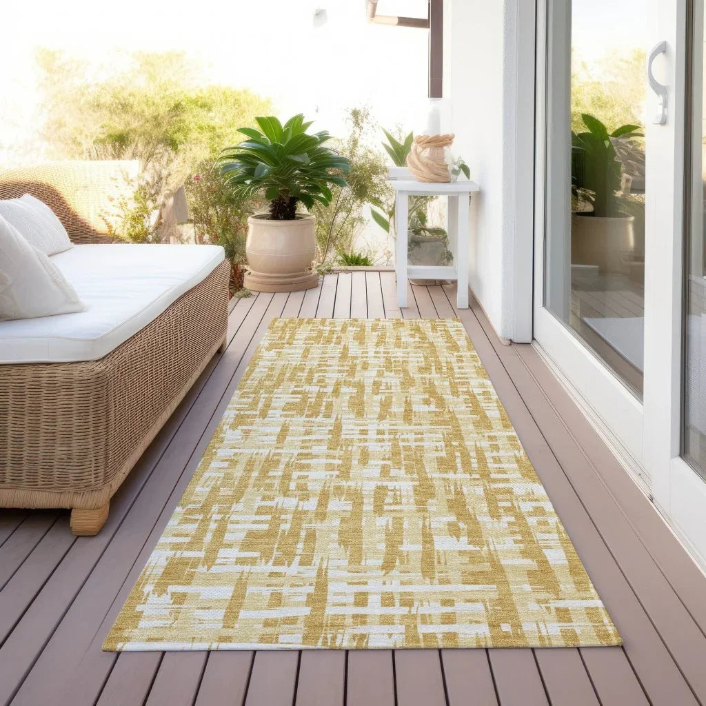 LOOMLAN Rugs Ayani Gold Washable Indoor-Outdoor Rug