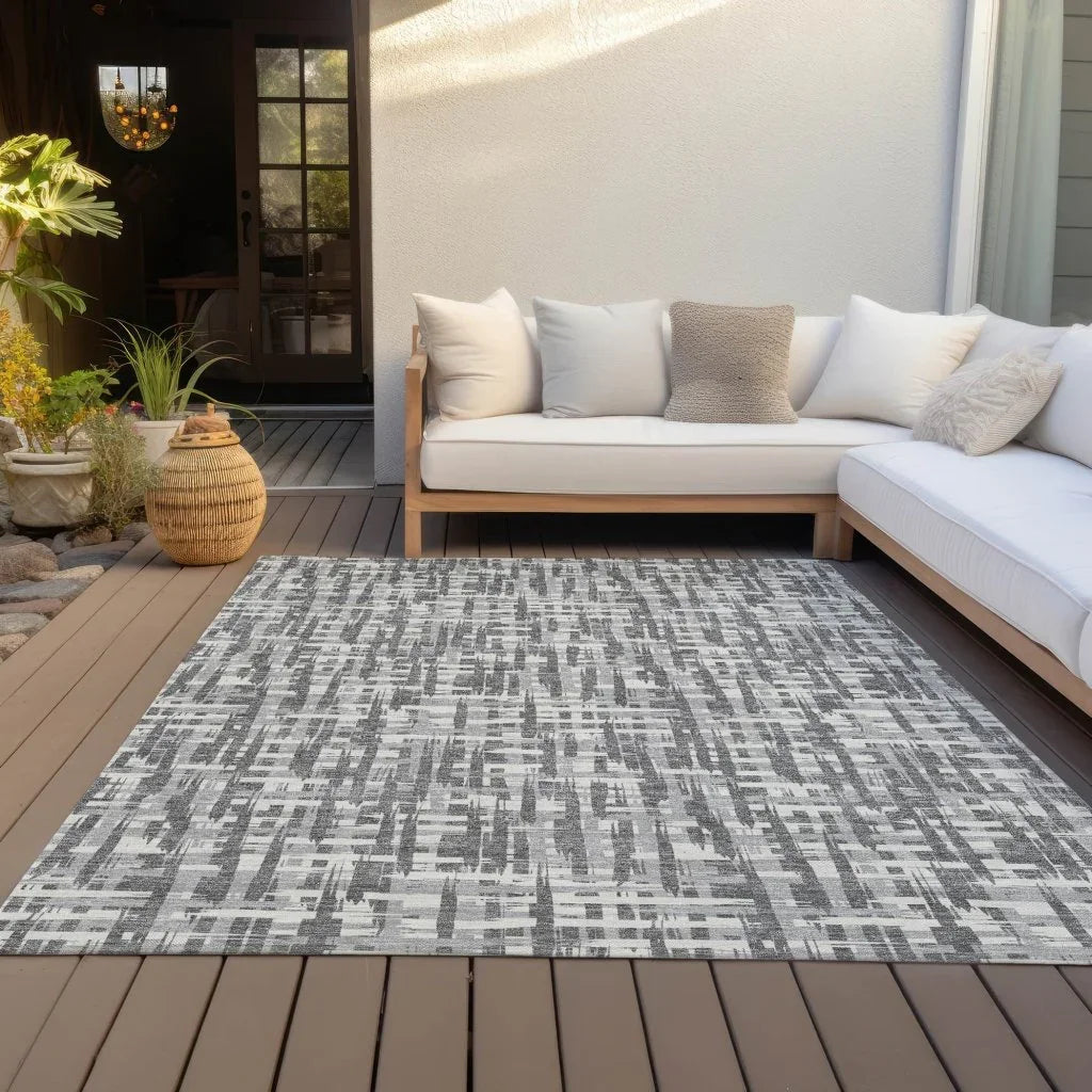 LOOMLAN Rugs Ayani Gray Washable Indoor-Outdoor Rug