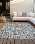 LOOMLAN Rugs Ayani Gray Washable Indoor-Outdoor Rug