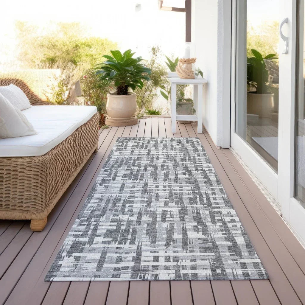 LOOMLAN Rugs Ayani Gray Washable Indoor-Outdoor Rug