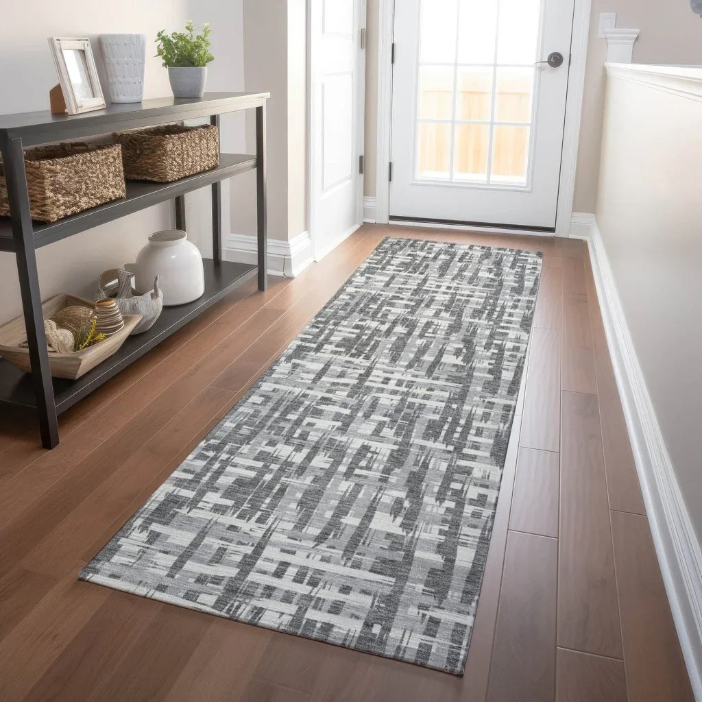 LOOMLAN Rugs Ayani Gray Washable Indoor-Outdoor Rug