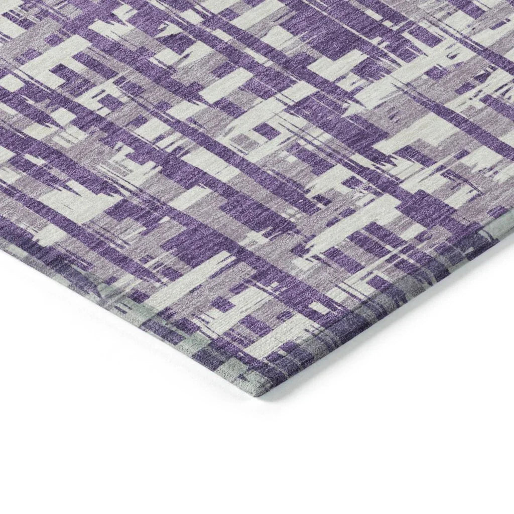 LOOMLAN Rugs Ayani Purple Washable Indoor-Outdoor Rug