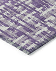 LOOMLAN Rugs Ayani Purple Washable Indoor-Outdoor Rug