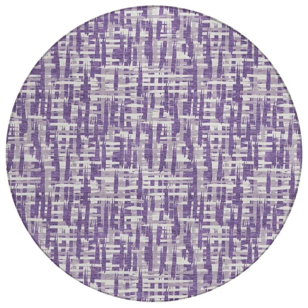 LOOMLAN Rugs Ayani Purple Washable Indoor-Outdoor Rug