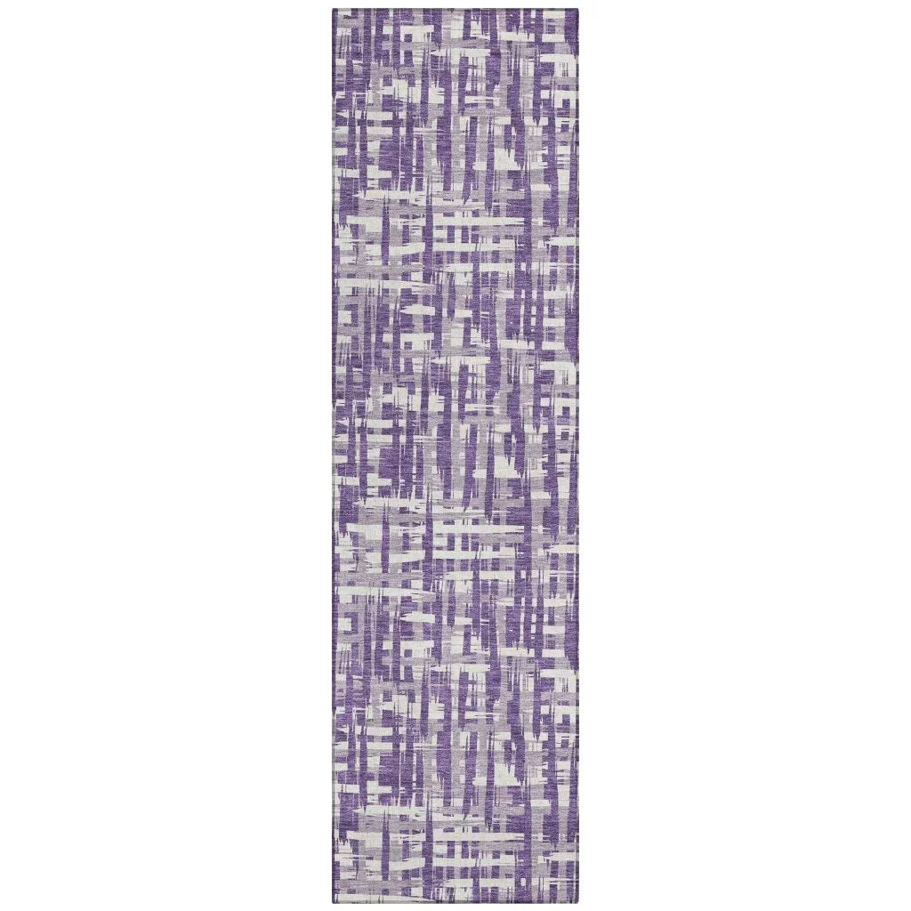 LOOMLAN Rugs Ayani Purple Washable Indoor-Outdoor Rug