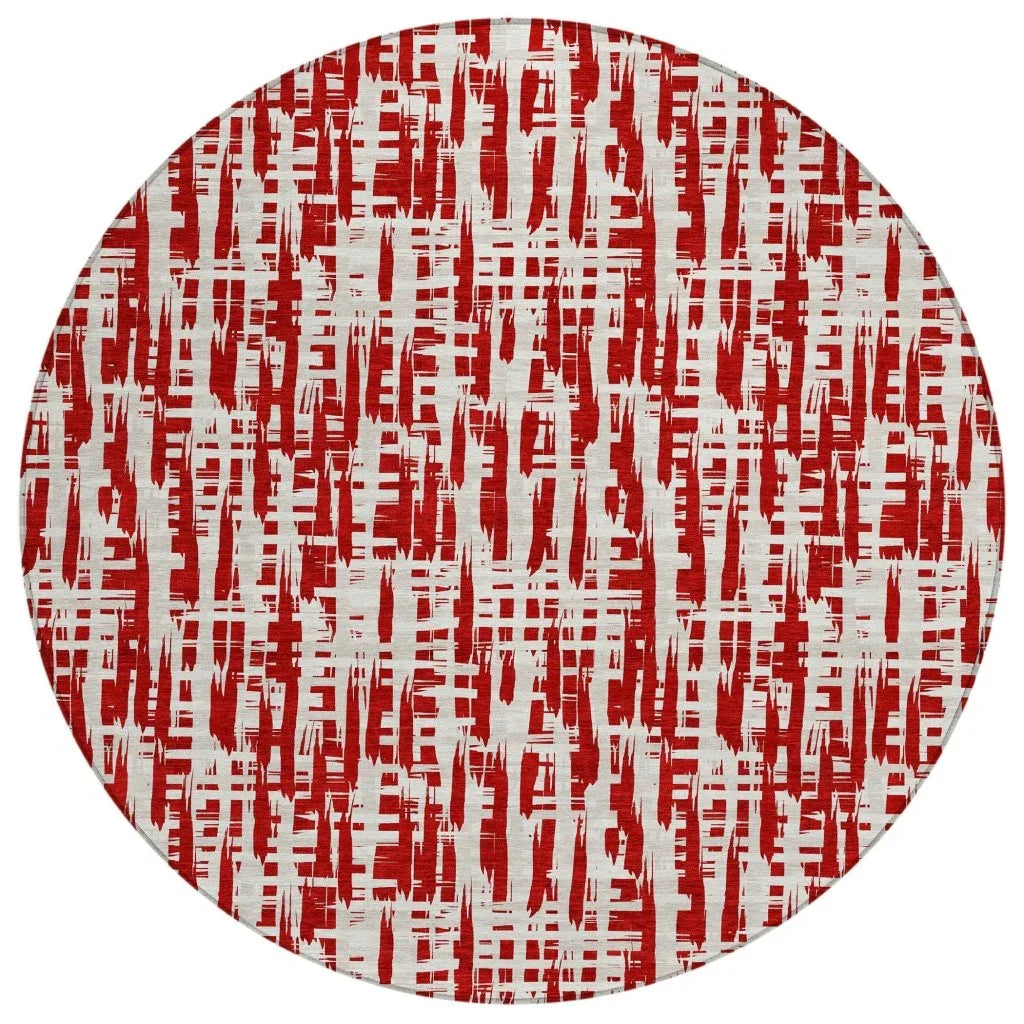 LOOMLAN Rugs Ayani Red Washable Indoor-Outdoor Rug