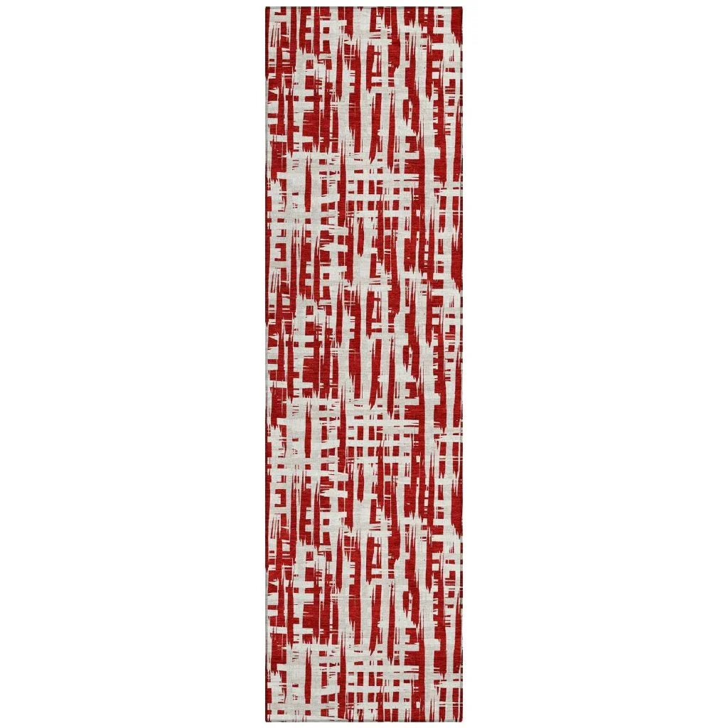LOOMLAN Rugs Ayani Red Washable Indoor-Outdoor Rug