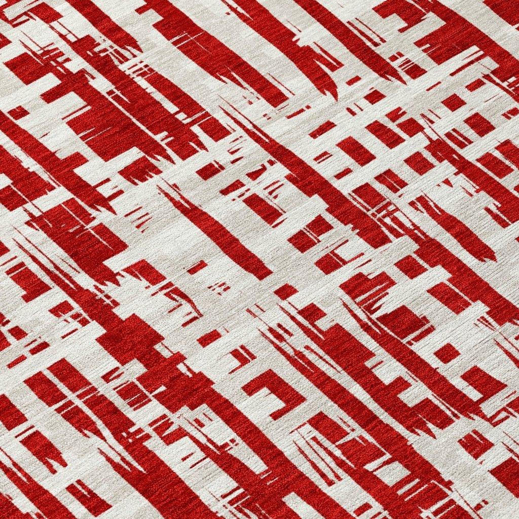 LOOMLAN Rugs Ayani Red Washable Indoor-Outdoor Rug