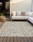 LOOMLAN Rugs Ayani Tan Washable Indoor-Outdoor Rug