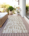 LOOMLAN Rugs Ayani Tan Washable Indoor-Outdoor Rug