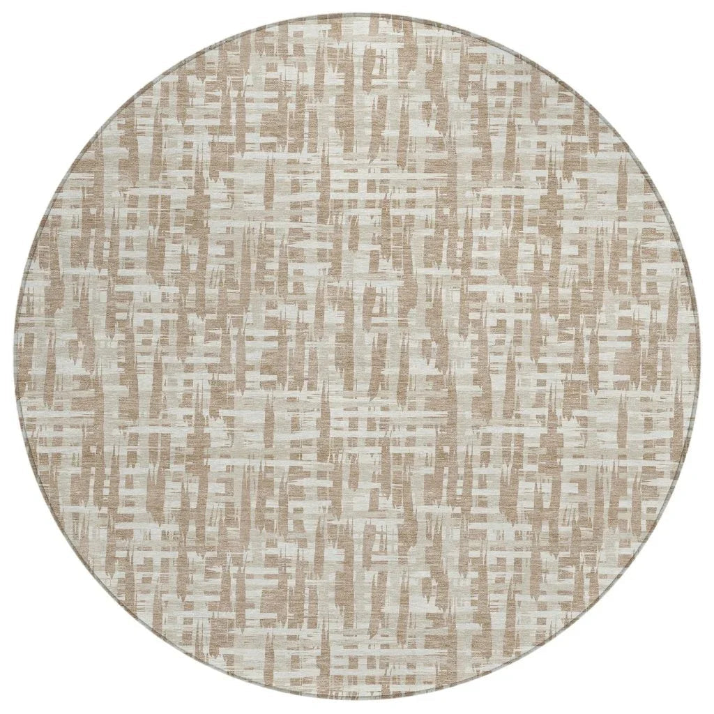 LOOMLAN Rugs Ayani Tan Washable Indoor-Outdoor Rug