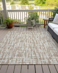 LOOMLAN Rugs Ayani Tan Washable Indoor-Outdoor Rug