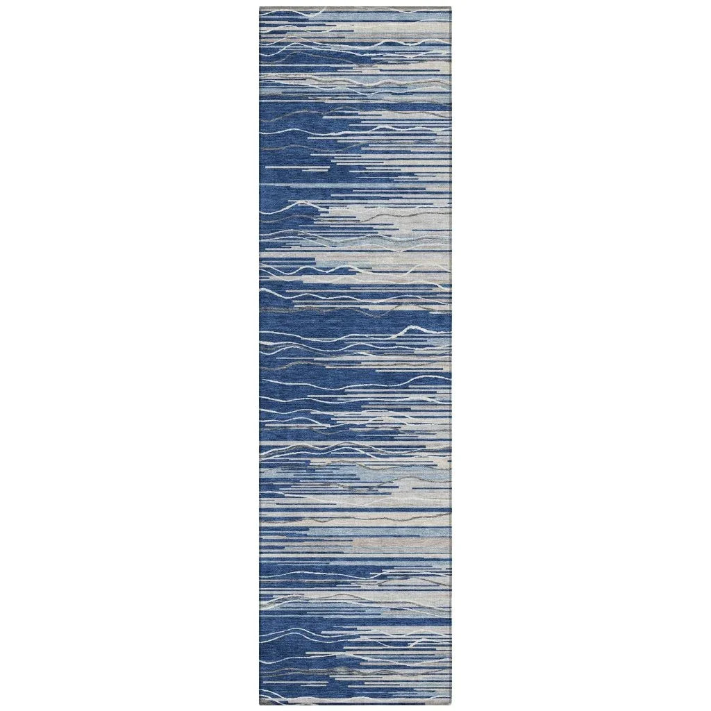 Ayra Blue Washable Indoor - Outdoor Rug - LOOMLAN - LOOMLAN Rugs - Outdoor Rugs
