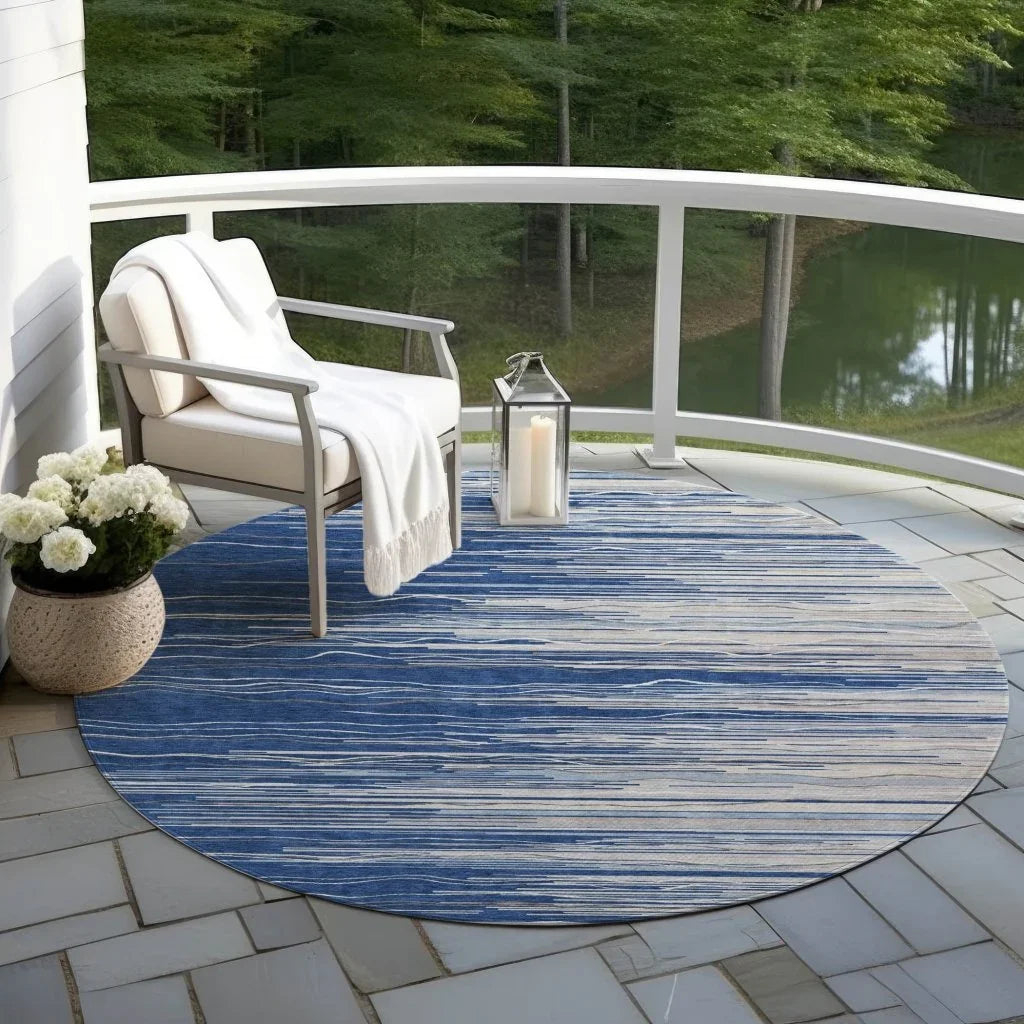Ayra Blue Washable Indoor - Outdoor Rug - LOOMLAN - LOOMLAN Rugs - Outdoor Rugs