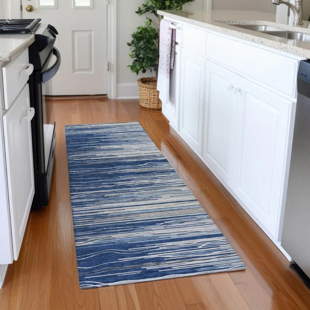 Ayra Blue Washable Indoor - Outdoor Rug - LOOMLAN - LOOMLAN Rugs - Outdoor Rugs