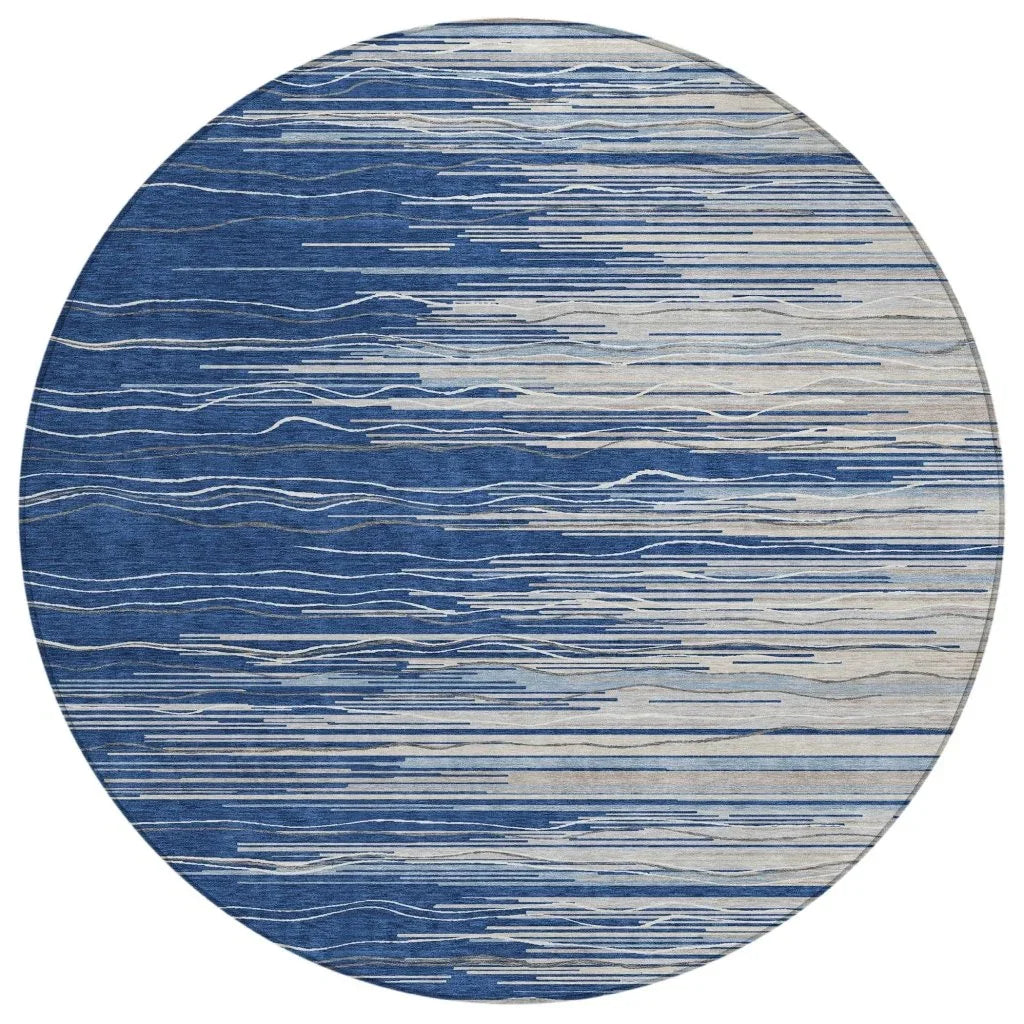Ayra Blue Washable Indoor - Outdoor Rug - LOOMLAN - LOOMLAN Rugs - Outdoor Rugs