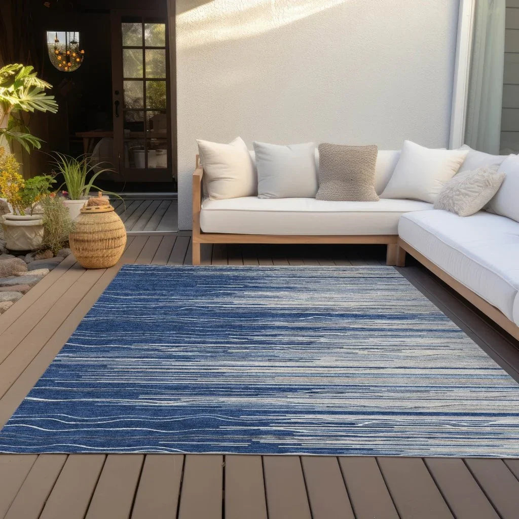 Ayra Blue Washable Indoor - Outdoor Rug - LOOMLAN - LOOMLAN Rugs - Outdoor Rugs