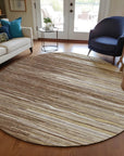 LOOMLAN Rugs Ayra Brown Washable Indoor-Outdoor Rug
