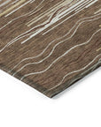 LOOMLAN Rugs Ayra Brown Washable Indoor-Outdoor Rug