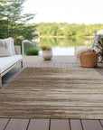 LOOMLAN Rugs Ayra Brown Washable Indoor-Outdoor Rug