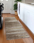 LOOMLAN Rugs Ayra Brown Washable Indoor-Outdoor Rug