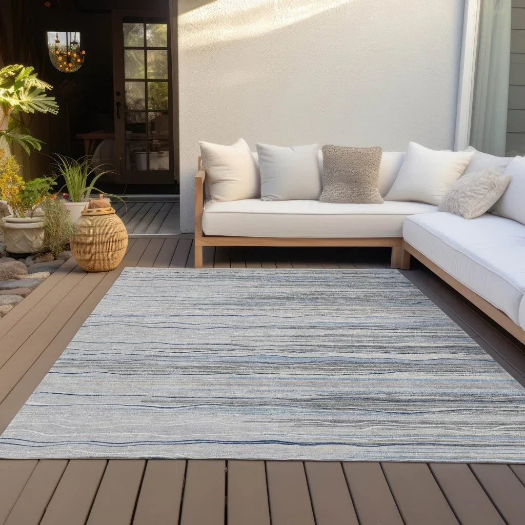 LOOMLAN Rugs Ayra Gray Washable Indoor-Outdoor Rug