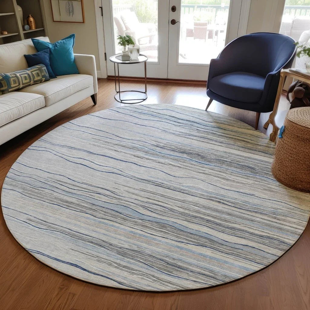 LOOMLAN Rugs Ayra Gray Washable Indoor-Outdoor Rug