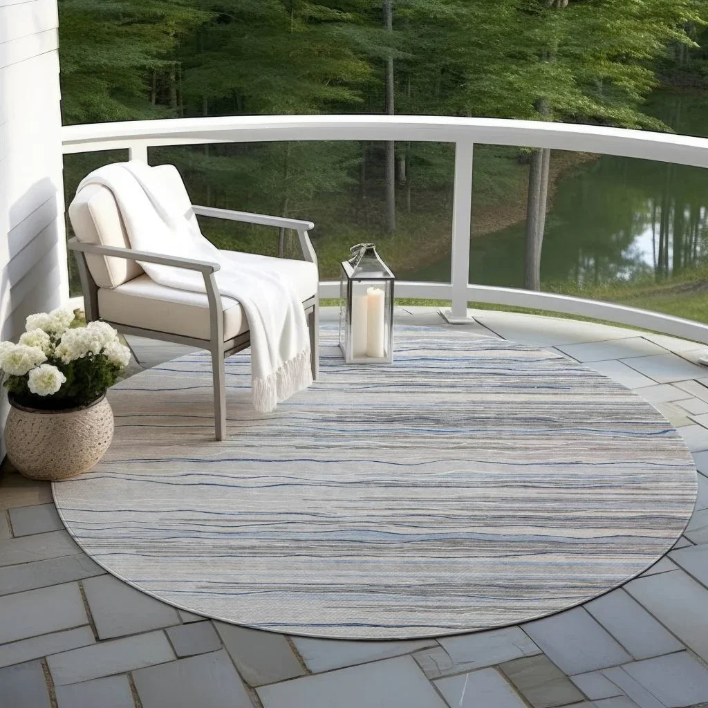 LOOMLAN Rugs Ayra Gray Washable Indoor-Outdoor Rug