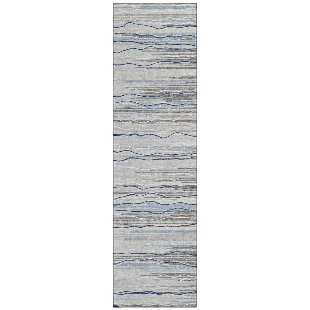 LOOMLAN Rugs Ayra Gray Washable Indoor-Outdoor Rug