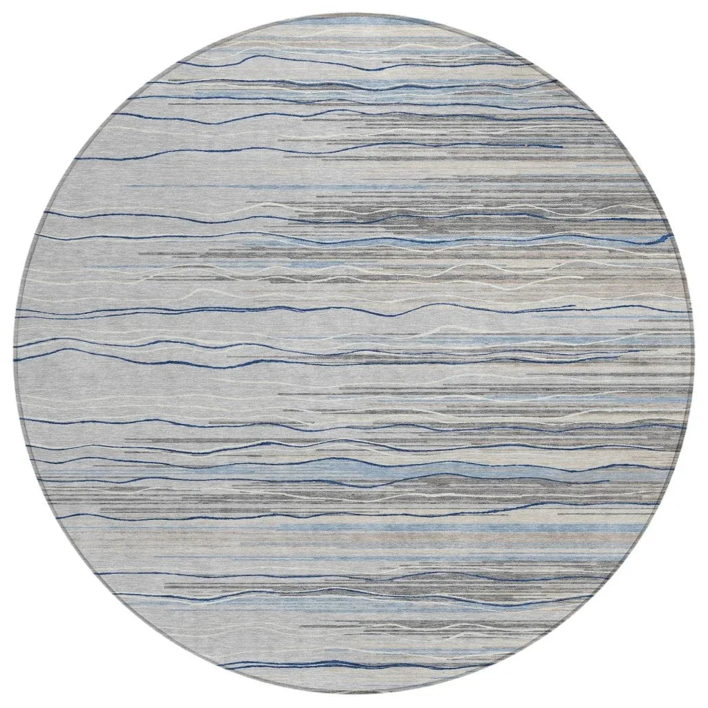 LOOMLAN Rugs Ayra Gray Washable Indoor-Outdoor Rug