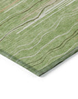 LOOMLAN Rugs Ayra Green Washable Indoor-Outdoor Rug