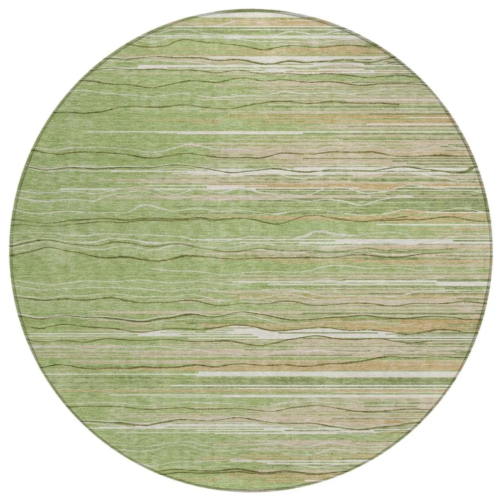 LOOMLAN Rugs Ayra Green Washable Indoor-Outdoor Rug