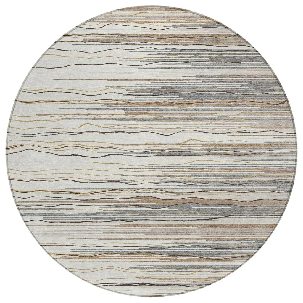 LOOMLAN Rugs Ayra Ivory Washable Indoor-Outdoor Rug