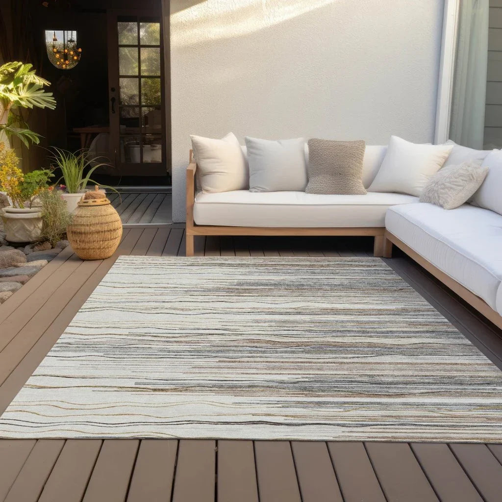 LOOMLAN Rugs Ayra Ivory Washable Indoor-Outdoor Rug