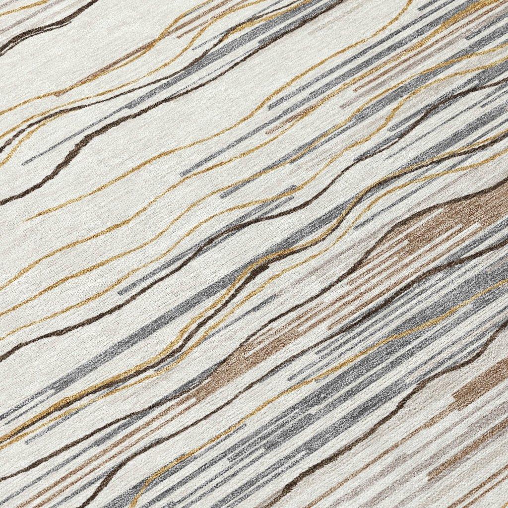 LOOMLAN Rugs Ayra Ivory Washable Indoor-Outdoor Rug