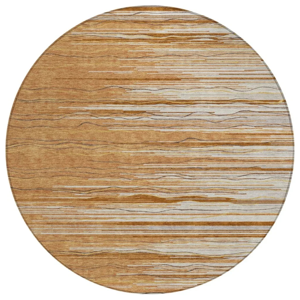 LOOMLAN Rugs Ayra Orange Washable Indoor-Outdoor Rug