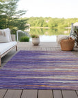 LOOMLAN Rugs Ayra Purple Washable Indoor-Outdoor Rug