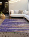 LOOMLAN Rugs Ayra Purple Washable Indoor-Outdoor Rug