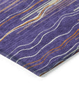 LOOMLAN Rugs Ayra Purple Washable Indoor-Outdoor Rug