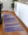 LOOMLAN Rugs Ayra Purple Washable Indoor-Outdoor Rug