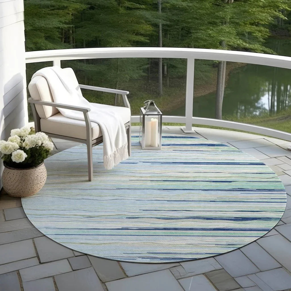 LOOMLAN Rugs Ayra Sky Washable Indoor-Outdoor Rug