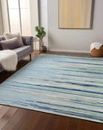 LOOMLAN Rugs Ayra Sky Washable Indoor-Outdoor Rug