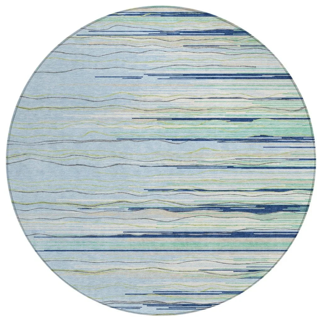 LOOMLAN Rugs Ayra Sky Washable Indoor-Outdoor Rug