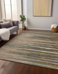 LOOMLAN Rugs Ayra Taupe Washable Indoor-Outdoor Rug