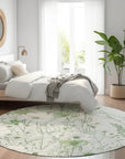 LOOMLAN Rugs Azaleth Green Washable Indoor-Outdoor Rug
