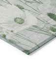 LOOMLAN Rugs Azaleth Green Washable Indoor-Outdoor Rug