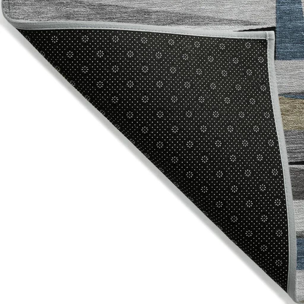 LOOMLAN Rugs Azura Black Washable Indoor-Outdoor Rug